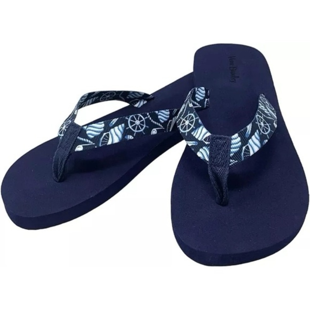 Vera Bradley Webbing Strap Shore Enough Flip Flop Sandal Women's Size M 7-8
